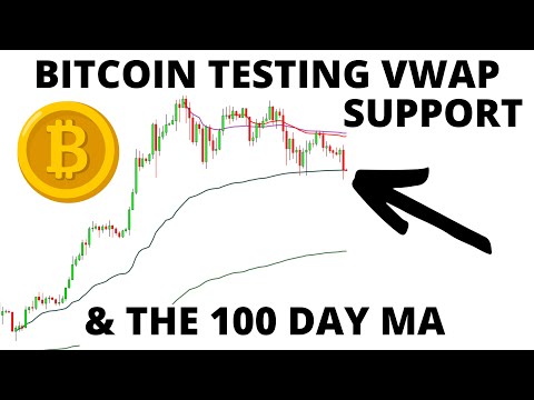 BITCOIN URGENT UPDATE:  WATCH IMMEDIATELY  - BTC Testing VWAP Support & the 100 Day Moving Average