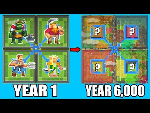 All 4 Races Battle Royale over 6000 Years... - WorldBox: God Simulator