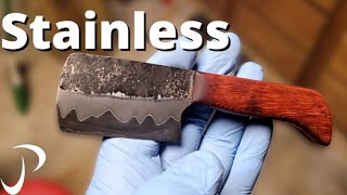 Forging A Stainless San Mai Mini Cleaver