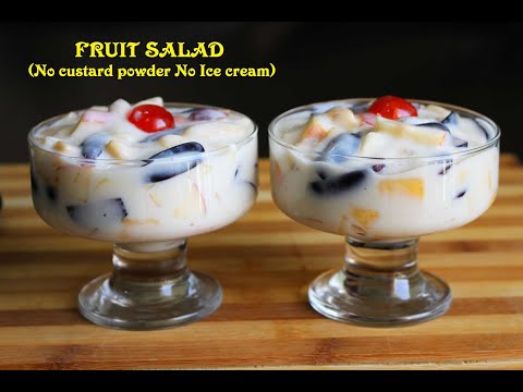 Healthy Fruit Salad with Arrowroot Powder/ഐസ്ക്രീമും കസ്റ്റർഡ് പൌഡറും ഇല്ലാതെ അടിപൊളി ഫ്രൂട്ട്സാലഡ് Video