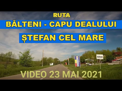 Balteni - Capu Dealului - Stefan cel Mare jud. VASLUI din masina video 1440 p mai 2021