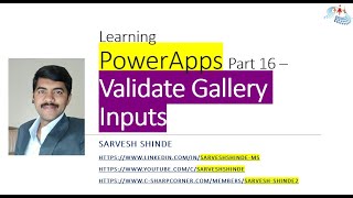 Validate Gallery inputs in PowerApps
