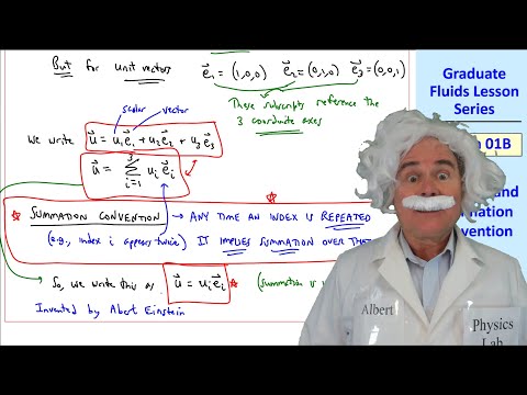 Graduate Fluids Lesson 01B: Vector Notation and Summation Convention