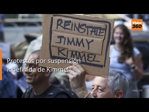 Protestas por suspensión indefinida de Kimmel