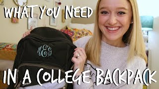 What's ACTUALLY in My Backpack! // What You Need for College