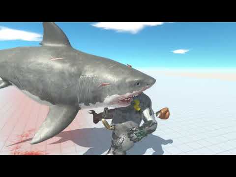 animal revolt battle simulator - Goro the giant vs Megalodon