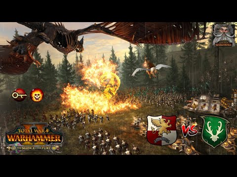 Devastating Burning Head Combo - Empire vs Wood Elves - Total War Warhammer 2