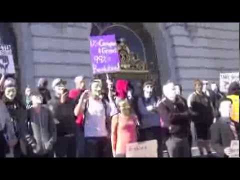 7 - MILLION MASK MARCH - PHOTO OP @ CITY HALL - SAN FRANCISCO- 11-5-13