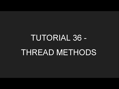 Java Programming Tutorial 36 Thread Methods In English