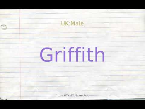 How to pronounce griffith
