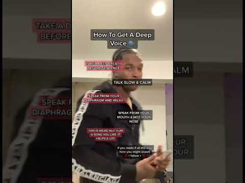 How To Get A Deep Voice #deepvoice #tips #advice
