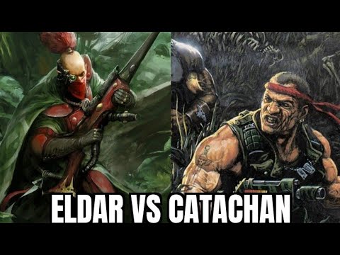 Warhammer 40k 3rd edition battle report. Eldar vs Catachan jungle fighters