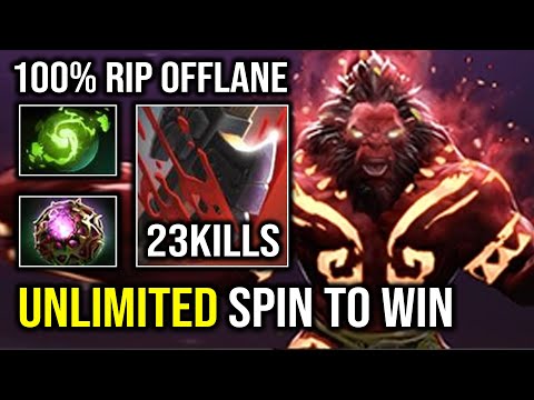 How to Offlane Axe 1v5 Unlimited Spin to Win with OC Refresher Aggressive Jump Dota 2