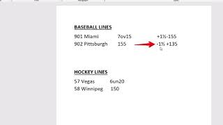 Freeplays Tutorial Part 4 (How to Bet Baseball & Hockey Lines)