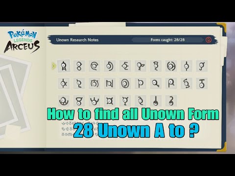Pokémon Legends Arceus | Finding all 28 Unown Form [How to find them location]