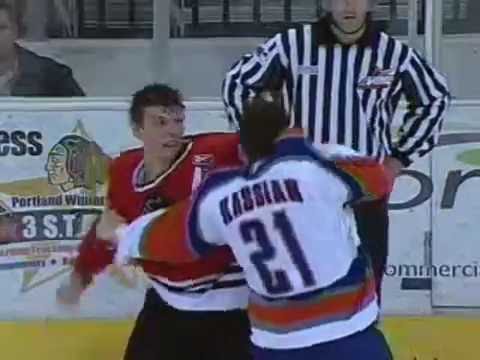 Frazer McLaren vs Matt Kassian WHL Oct 1/06