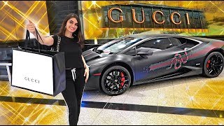 GUCCI SHOPPING IN A GUCCI LAMBORGHINI !!!