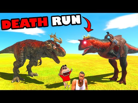 UPGRADED ARMY DEATH RUN vs SHINCHAN and CHOP in ANIMAL REVOLT BATTLE SIMULATOR