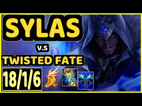 NA KYUNG (SYLAS) vs TWISTED FATE - QUADRAKILL 18/1/6 KDA MID CHALLENGER GAMEPLAY - KR