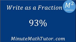 Write as a Fraction 93%