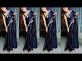 Black Satin Silk Saree