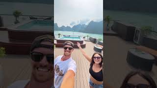 LUXURY HALONG BAY CRUISE 🇻🇳🚢 FULL REVIEW VIDEO NOW UP!! #halongbay #vietnam #travel