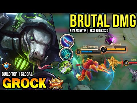 GROCK BEST BUILD 2025 | BUILD TOP 1 GLOBAL GROCK GAMEPLAY | MOBILE LEGENDS✓