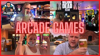 Walking Dead + Luigi's Mansion ARCADE play + Pint  at Leysdown Arcades + 2p Shuffle WIN !