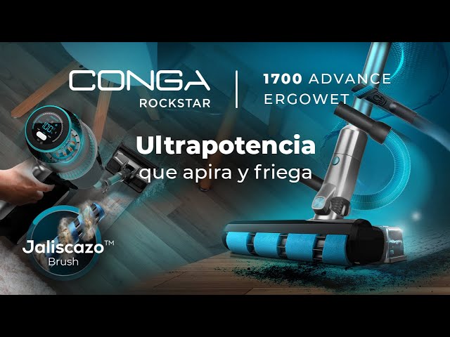 Cecotec Conga Rockstar 1700 Advance ErgoWet Aspirador Escoba sin Cables 29.6V video