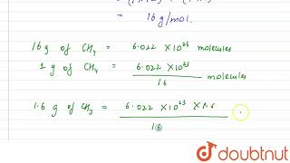 Calculate the total number of electrons present in 1.6g of methane. |Class 11 CHEMISTRY | Doubtnut