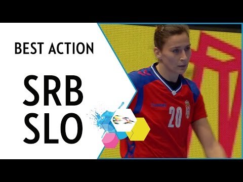 Pop-Lazic finishes a great behind-the-back assist | Serbia vs Slovenia | EHF EURO 2016