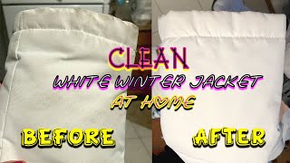 Clean White Winter jacket at HOME | Easy and cheap