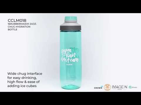 Rubbermaid Leak-Proof Chug Water Bottle, 24 oz, Aqua Waters