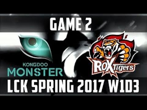 Key Thresh God Rox Tigers vs Kongdoo Monsters Game 2 Highlights LCK Spring 2017 Week 1 Day