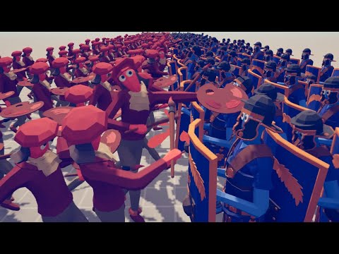 [500x BATTLE] PAINTERS vs SHIELD BEARERS - Totally Accurate Battle Simulator