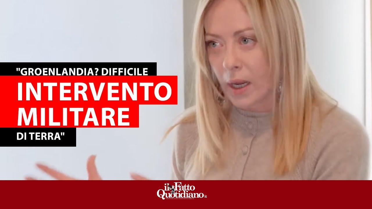 Meloni: "Groenlandia? Difficile un intervento militare di terra. Valutiamo nostra presenza con Nato"