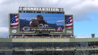 preview picture of video 'National Anthem & Flyover - Green Bay Packers 2012 Home Opener - Lambeau Field 9/9/12'