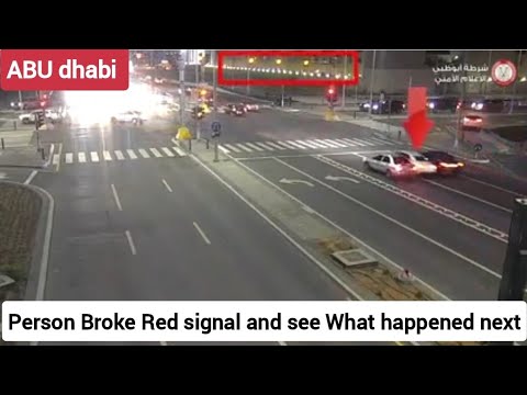 Abu Dhabi Reckless Driver Ended up Hiting Multiple car  | Abu Dhabi Police Release video #police