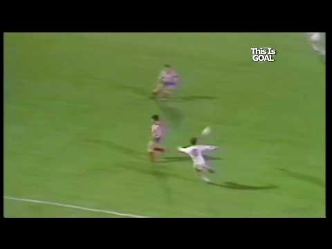 Goal! Oleg Blokhin. UEFA European Cup Winners Cup. 1985/1986. Club Atletico de Madrid - Dynamo Kyiv
