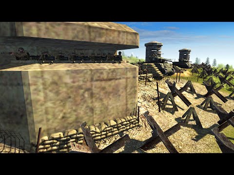 Endless German Army Siege US FORT BUNKER?! - Men of War: Defense Mod Battle Simulator