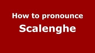 How to pronounce Scalenghe