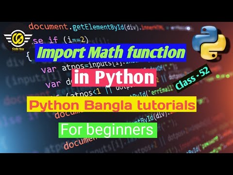 52 Python Bangla Tutorial Math In Python