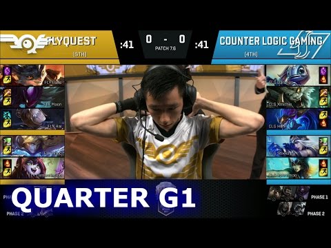 CLG vs FlyQuest Game 1 | Quarter Finals S7 NA LCS Spring 2017 PlayOffs | CLG vs FLY G1 QF 1080p