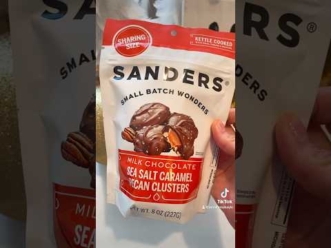 Sanders Milk Chocolate Sea Salt Caramel Pecan clusters #tastetest 🍫 #food #foodie #eating