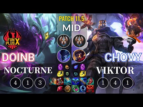 FPX Doinb Nocturne vs HLE Chovy Viktor Mid - KR Patch 11.5