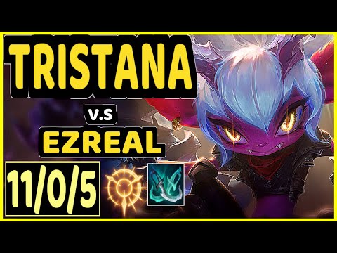 RIKARA (TRISTANA) vs EZREAL - 11/0/5 KDA BOTTOM ADC GAMEPLAY - NA Ranked GRANDMASTER