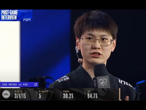 EDG Meiko interview - Worlds 2022 Day 3