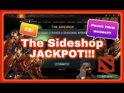 ARCANA JACKPOT!!! I prove them wrong! | DOTA 2 Sideshop ARCANA redemption! | TI 10 BATTLEPASS REWARD