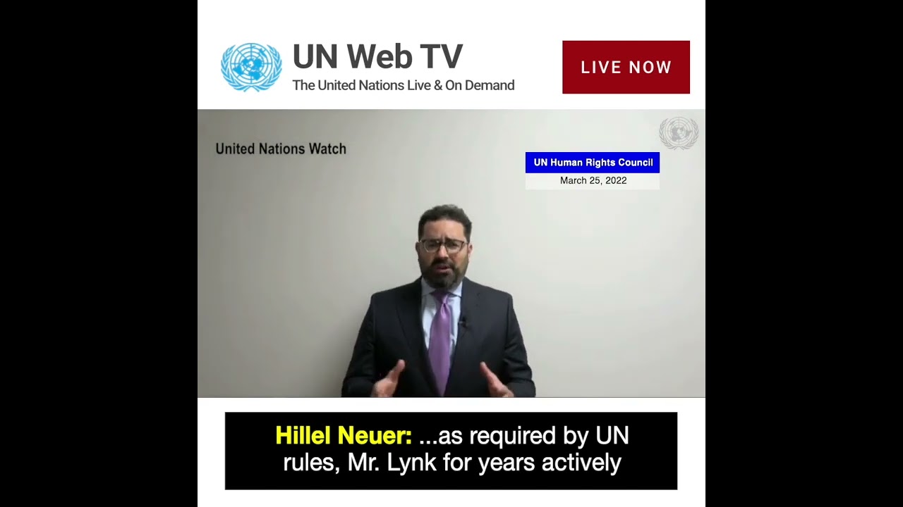 PLO rep tries to shut down Hillel Neuer for exposing UN investigator’s bias