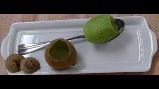 The Best and Easiest Way to Peel a Kiwi: Peeling a Kiwi with a Spoon - A Kiwi Peeler Tutorial